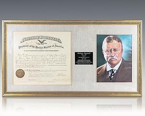Theodore Roosevelt Signed Document.