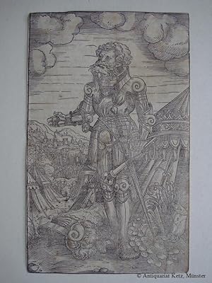 Bibelillustration zu Josua 1. Ganzseitiger Holzschnitt. Größe: 26 x 16 cm.