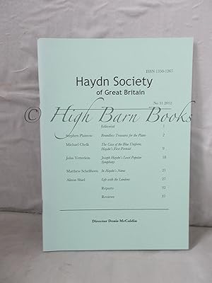 Immagine del venditore per Haydn Society of Great Britain Journal No 31 2012 venduto da High Barn Books