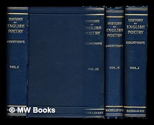 Image du vendeur pour A history of English poetry - complete in three volumes mis en vente par MW Books