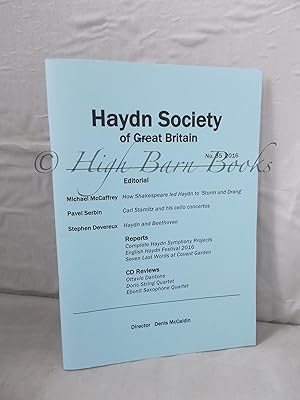 Immagine del venditore per Haydn Society of Great Britain Journal No 35 2016 venduto da High Barn Books
