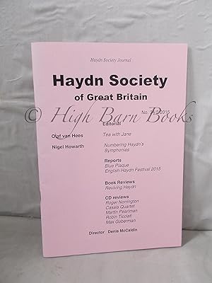 Immagine del venditore per Haydn Society of Great Britain Journal No 34/2 2015 venduto da High Barn Books