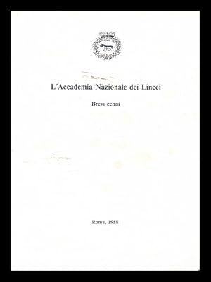 Immagine del venditore per L'accademia Nazionale dei Lincei brevi cenni (1988) venduto da MW Books
