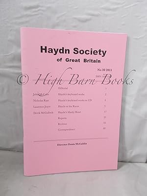 Immagine del venditore per Haydn Society of Great Britain Journal No 30 2011 venduto da High Barn Books