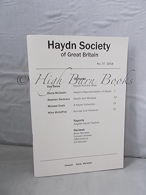 Immagine del venditore per Haydn Society of Great Britain Journal No 37 2018 venduto da High Barn Books