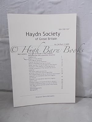 Immagine del venditore per The Text of Haydn's The Creation: New Sources and a Possible Librettist (Haydn Society of Great Britain Journal No 24 Part 2 2005) venduto da High Barn Books