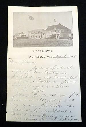 A Letter on The Dipsy Baths Letterhead