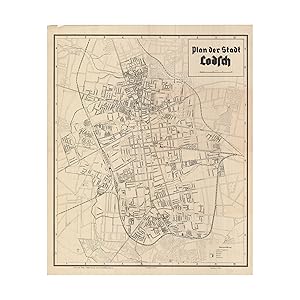 WWII POLAND  LODZ / HOLOCAUST: Plan der Stadt Lodsch.