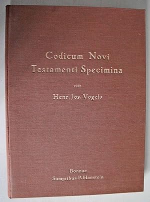 Seller image for Codicum Novi Testamenti Specimina First edition. for sale by Ariadne Books, PBFA