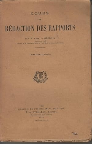 Cours de redaction des rapports