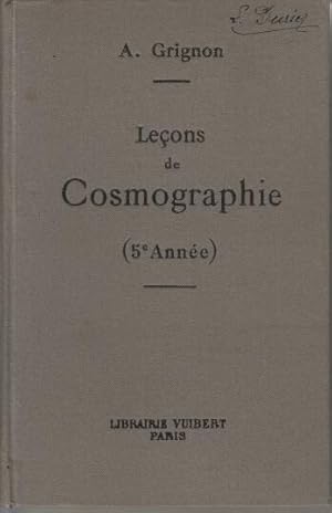 Lecons de cosmographie ( 5 eme annee)