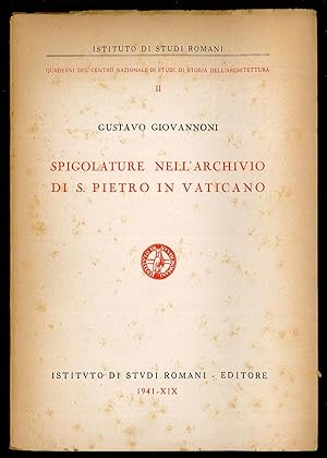 Image du vendeur pour Spigolature nell'archivio di S. Pietro in Vaticano mis en vente par Sergio Trippini