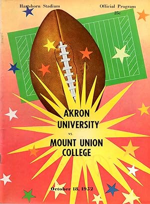 Akron University vs. Mount Union College October 18, 1952
