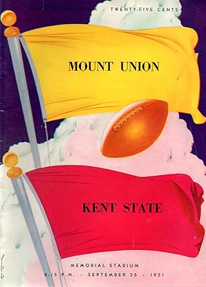 Mount Union vs. Kent State Memorial Stadium September 28, 1951