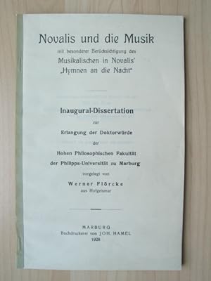Novalis und die Musik mit besonderer Berücksichtigung des Musikalischen in Novalis' Hymnen an die...