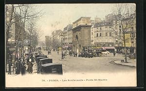 Ansichtskarte Paris, Les Boulevards, Porte Saint-Martin