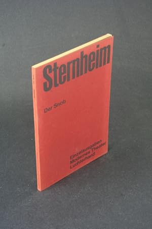 Seller image for Der Snob: aus dem brgerlichen Heldenleben. Komdie. for sale by Steven Wolfe Books