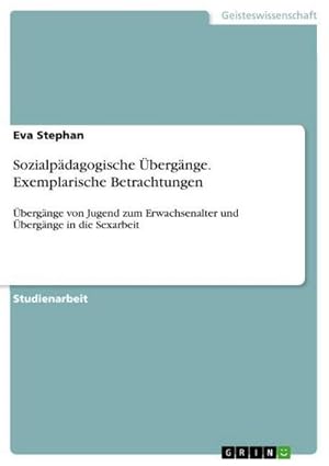 Bild des Verkufers fr Sozialpdagogische bergnge. Exemplarische Betrachtungen : bergnge von Jugend zum Erwachsenalter und bergnge in die Sexarbeit zum Verkauf von AHA-BUCH GmbH