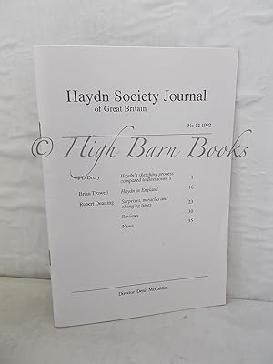 Immagine del venditore per Haydn Society of Great Britain Journal No 12 1992 venduto da High Barn Books