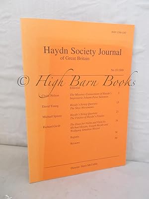 Immagine del venditore per Haydn Society of Great Britain Journal No 19 1999 venduto da High Barn Books