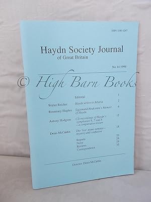 Immagine del venditore per Haydn Society of Great Britain Journal No 14 1994 venduto da High Barn Books
