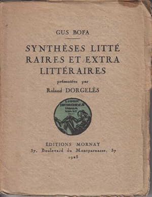 Synthèses littéraires et extra-littéraires presentees par roland dorgeles