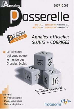 Annales Passerelle ESC : Concours 2007 sujets et corrigés