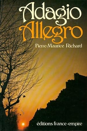 Bild des Verkufers fr Adagio allegro - Pierre-Maurice Richard zum Verkauf von Book Hmisphres