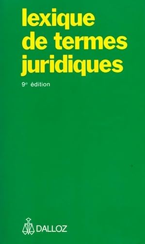 Seller image for Lexique des termes juridiques - Raymond Guillien for sale by Book Hmisphres