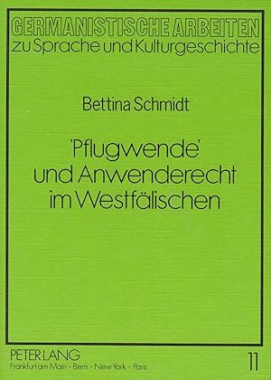 Bild des Verkufers fr Pflugwende' und Anwenderecht im Westflischen zum Verkauf von Antiquariat Kastanienhof