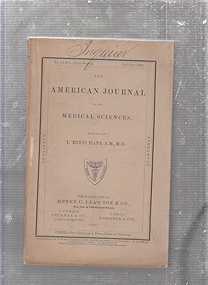 Bild des Verkufers fr The American Journal of the Medical SciencesNo. CLXV--New Series January 1882 zum Verkauf von Old Book Shop of Bordentown (ABAA, ILAB)