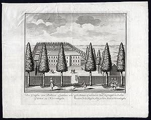 Antique Print-GARDEN-COUNTESS DELITZ-HANNOVER-GERMANY-Van Sasse-Muller-1725