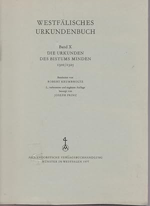 Seller image for Westflisches Urkundenbuch. Band X.: Die Urkundenen des Bistums Minden 1301/1325. for sale by Ant. Abrechnungs- und Forstservice ISHGW