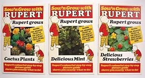 Sow'n Grow with Rupert. 3 books. Delicious Mint, Delicious strawberries, Cactus plants