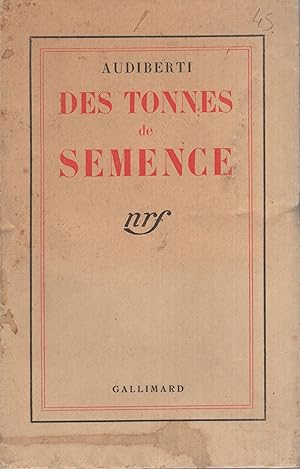 Seller image for Des tonnes de semence for sale by PRISCA