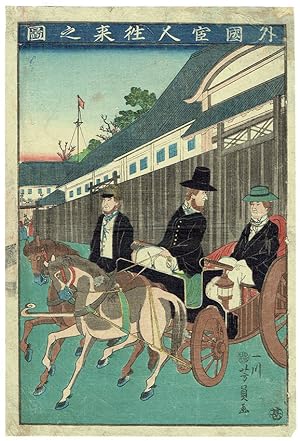 Gaikoku Kannin Orai no Zu [Illustration of Foreign Officials in the Street]