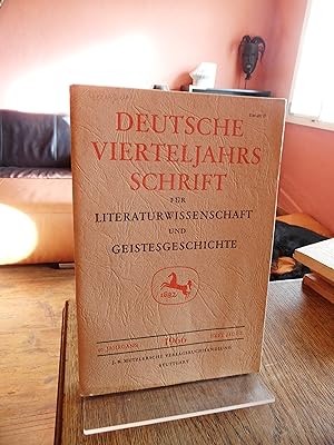 Bild des Verkufers fr Deutsche Vierteljahrsschrift fr Literaturwissenschaft und Geistesgeschichte. 40. Jahrgang 1966 Heft 4 / Dezember. zum Verkauf von Antiquariat Floeder