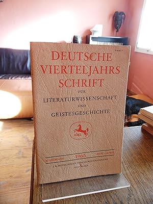 Bild des Verkufers fr Deutsche Vierteljahrsschrift fr Literaturwissenschaft und Geistesgeschichte. 39. Jahrgang 1965 Heft 1 / April. zum Verkauf von Antiquariat Floeder