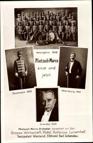 Ansichtskarte / Postkarte Dirigent Kapellmeister Plietzsch Marco, Stockholm, Helsingfors, Petersb...