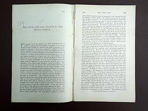 Imagen del vendedor de The Civil List. Complete original 1889 article from The Contemporary Review, a la venta por Tony Hutchinson