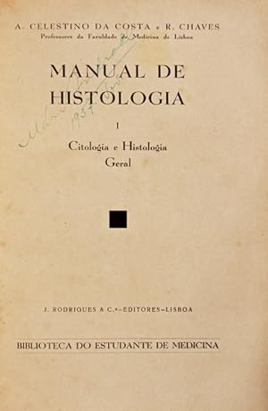 Image du vendeur pour MANUAL DE HISTOLOGIA. mis en vente par Livraria Castro e Silva