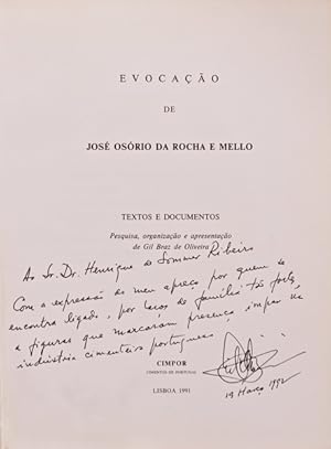 EVOCAÇÃO DE JOSÉ OSÓRIO DA ROCHA E MELLO.