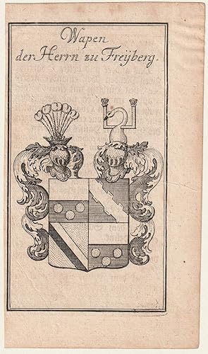 Bild des Verkufers fr Wapen der Herrn zu Freyberg. Kupferstich-Wappen. zum Verkauf von Antiquariat Dennis R. Plummer