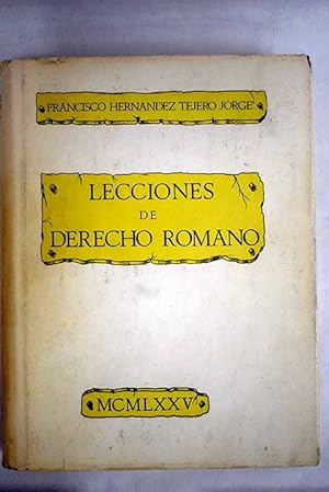 Imagen del vendedor de Lecciones de derecho romano a la venta por Alcan Libros