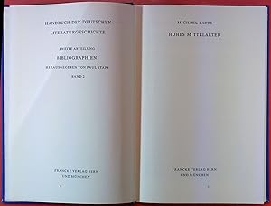 Seller image for Hohes Mittelalter (= Handbuch der Deutschen Literaturgeschichte Abteilung Bibliographien, Band 2) for sale by biblion2