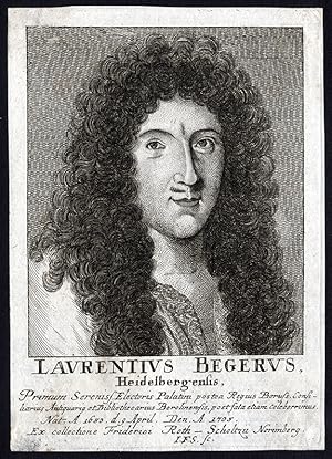 Antique Print-LAURENTIUS BEGERUS-LORENZ BEGER-JURIST-PORTRAIT-I.F.S.-1710