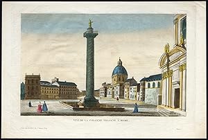 Antique Print-TRAJAN'S COLUMN-ROME-MEMORIAL-Basset-ca. 1760