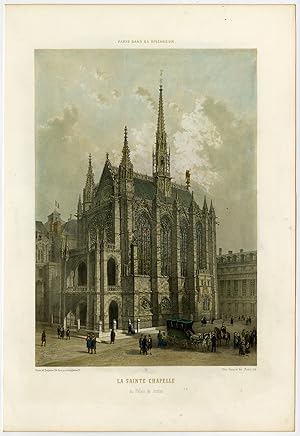 Antique Print-HOLY CHAPEL-PALAIS DE LA CITE-PARIS-Fichot-Benoist-1861