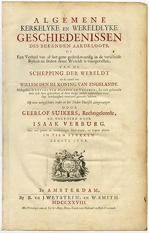 Antique Print-TITLE PAGE-VIGNETTE-Wetstein-Suikers-1728