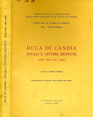 Bild des Verkufers fr Duca Di Candia DUCALI E LETTERE RICEVUTE (1358-1360; 1401-1405) zum Verkauf von Biblioteca di Babele